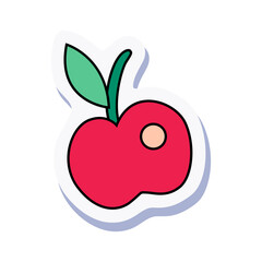 Apple Sticker Illustration