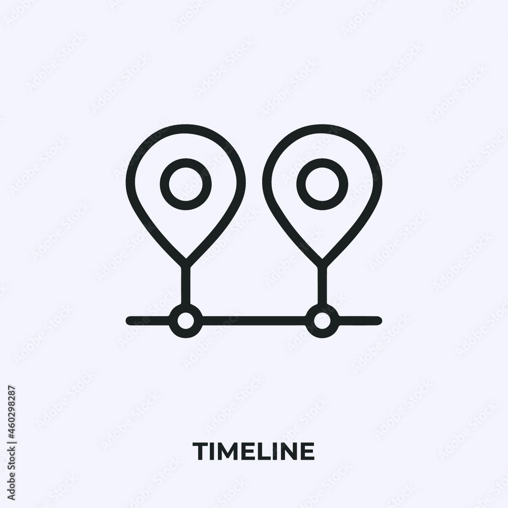 Poster timeline icon vector. linear style sign for mobile concept and web design. timeline symbol illustrat