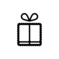 Gift line icon. Simple style souvenir shop big sale poster background symbol. Logo design element. T-shirt printing. Vector for sticker.