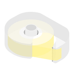 Vector illustration scotch tape office stationery. Scotch