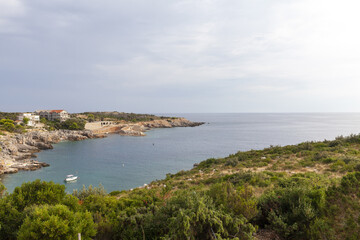 Fototapeta premium stone terrace with sea view