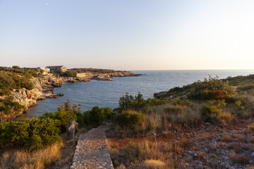 Fototapeta na wymiar stone terrace with sea view