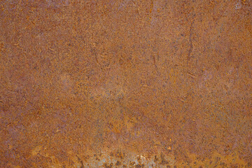 Rust on the surface of the old iron sheet