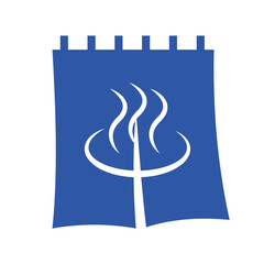 温泉ののれんイラスト