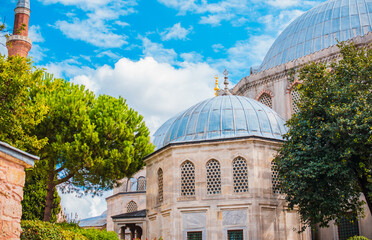 Landscape Istanbul city views, concept of vacation in Turkey. New places for trip. Ideas for journey