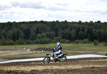 Obraz premium motocross, biker on a motorcycle