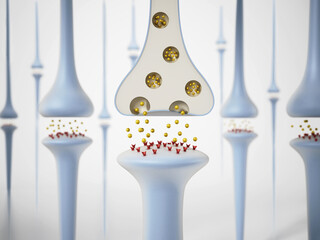 3D illustration of brain neurons. 3D illustration