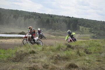 Obraz premium motocross, motorcycle riding, motorcyclist competition