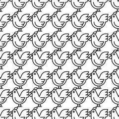 Chicken pattern black and white