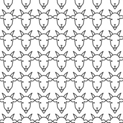 Goat pattern black and white