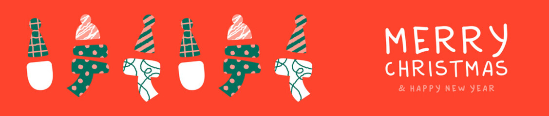 Christmas New Year winter clothing web banner