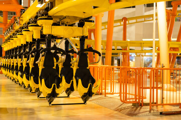 roller coaster seats at amusement park