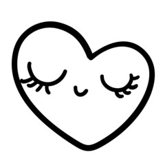 Heart doodle, Valentine's day element 