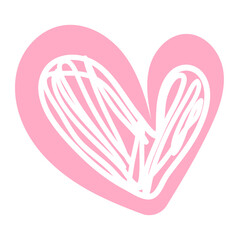 Heart doodle, Valentine's day element 