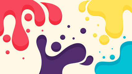 colorful abstract background design in fluid shape