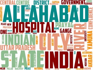 allahabad typography, wordcloud, wordart, allahabad,india,travel,tourism,city