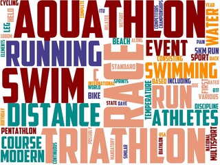 aquathlon typography, wordcloud, wordart, sport,aquathlon,race,athlete,man