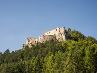 Fototapeta na wymiar Ruins of Lietava medieval castle, Slovakia