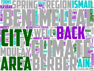 beni mellal typography, wordcloud, wordart, morocco,landscape,travel,tourism,nature