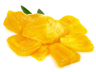 Jackfruit eingelegt, freigestellt - Hintergrund weiß