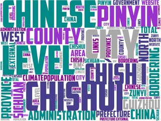 chishui typography, wordart, wordcloud, waterfall,water,china,green