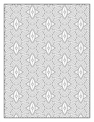Geometric pattern pages for coloring book