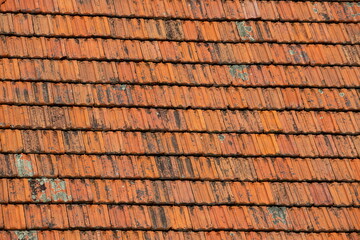 roof tile. tile roof of a old house. tile roofs used in old and modern style construction for safety and also it keeps house cool inside