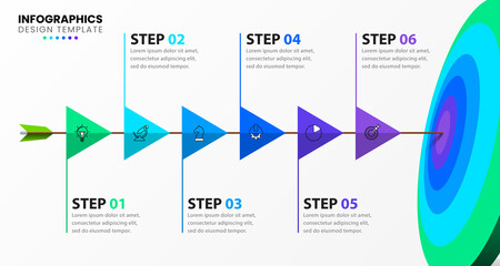 Infographic design template. Creative concept with 6 steps