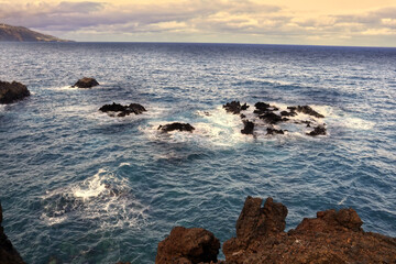 Insel, La Palma, Meer, Strand, Wellen, Lava, Urlaub, Ozean