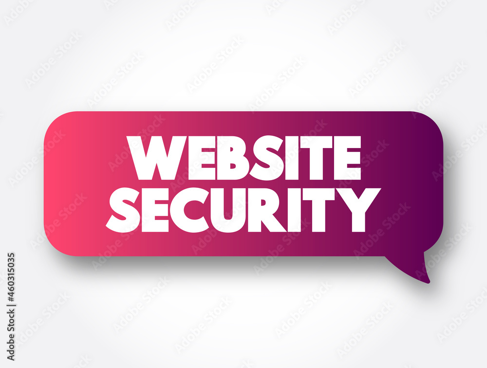 Poster website security text message bubble, concept background