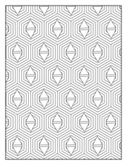 Geometric pattern pages for coloring book