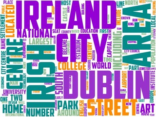 dublin typography, wordart, wordcloud, architecture,dublin,cityscape,travel