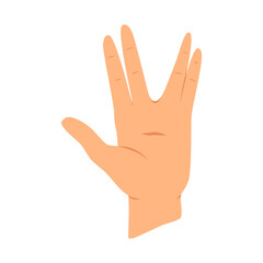 Hands gesture. Communication language or Signlanguage. Gestures witch showing emotion or sign on white background. Flat design modern  concept