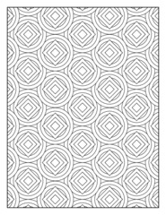 Geometric pattern pages for coloring book
