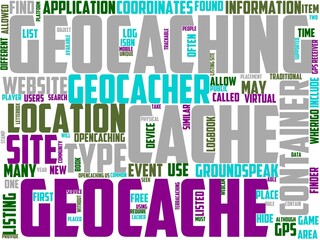 geo caching typography, wordart, wordcloud, adventure,geo,cache,treasure © Mahzabin