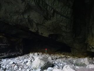 The grand entrance of Coiba Mare cave in Apuseni national park, Romania