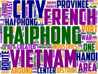 haiphong typography, wordart, wordcloud, haiphong,vietnam,travel,tourism