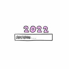 Loading 2022 new year hand drawing.