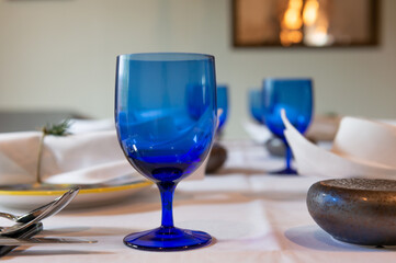 レストランのテーブルセッティング