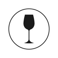 Wine glass. Vector illustration. Web design.