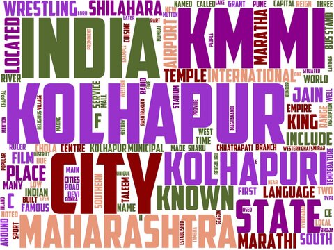 kolhapur typography, wordart, wordcloud, kolhapur,india,maharashtra,outdoor