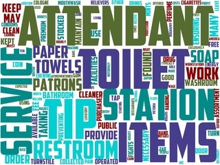 lavatory attendant typography, wordart, wordcloud, lavatory,service,bathroom,toilet