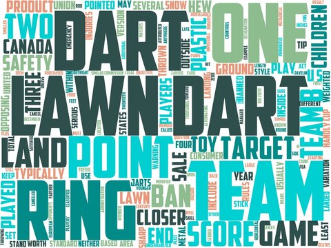 Lawn Darts Typography, Wordart, Wordcloud, Lawn,dart,game,target