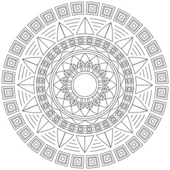 Leaf Flower Petal Coloring Mandala Art Simple Graphic Shape Vector Floral Oriental Outline Vintage Decorative Elements Pattern Illustration Islam Arabic Indian Turkish Mystic Religion Morals Lotus