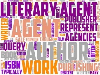 literary agent typography, wordart, wordcloud, agent,literary,literature,vintage