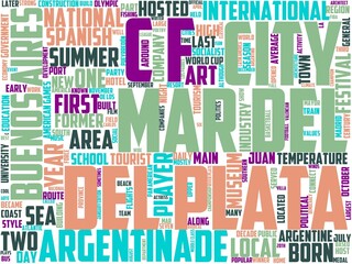 mar del plata typography, wordcloud, wordart, sea,food,seafood,plate