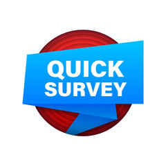 Banner with quick survey. Web design. Vector stock illustration.
