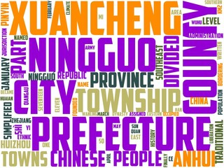 ningguo typography, wordcloud, wordart, lake,anhui,outdoor,natural