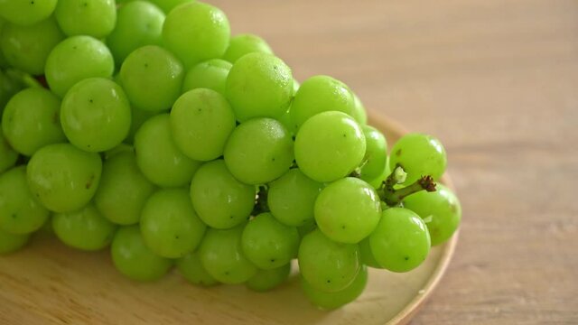 beautiful and fresh green grape