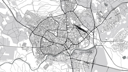 Urban vector city map of Be'er Sheva, Israel, middle east